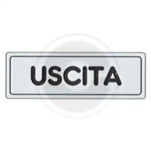etichetta adesiva cartello USCITA targhetta segnaletica exit 150x50 mm Merkproduct