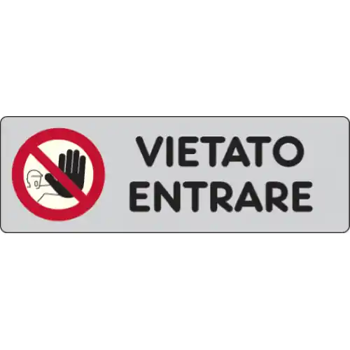 etichetta adesiva cartello VIETATO ENTRARE targhetta segnaletica 150x50 mm Favoriet