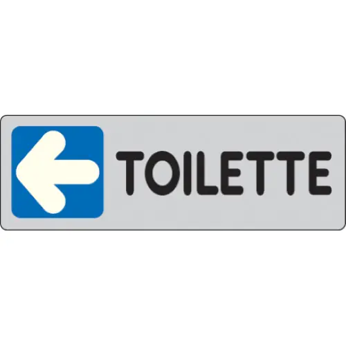 etichetta adesiva TOILETTE a sinistra sx cartello bagno targhetta segnaletica Populair