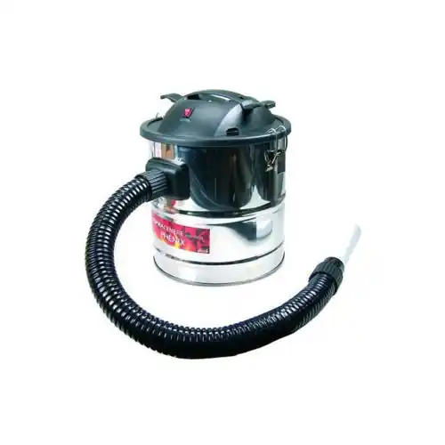 Excel bidone aspiracenere elettrico phenix in acciaio 1000W 18 lt filtro e tubo aspirazione in acciaio Bestel Nu