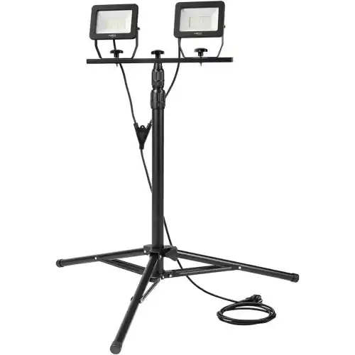 Speciale Aanbieding Faro proiettore led con treppiedi regolabile 2x30W bianco ghiaccio 6500k con struttura in alluminio