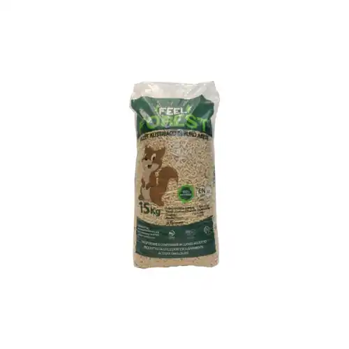 Beperkt Aanbod Feel Forest pellet 1 sacco da 15 kg pellet 100 % abete per stufe caldaie camini e termocamini