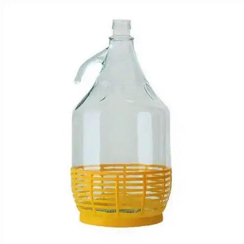 Fiasco damigiana in vetro Dama Toscana 5 lt per vino vini imboccatura tappo a vite escluso e base rivestita in plastica Exclusieve Aanbieding
