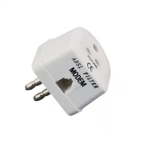 Aanbieding Filtro ADSL con presa tripolare modulare plug 6/2c adattatore rete modem