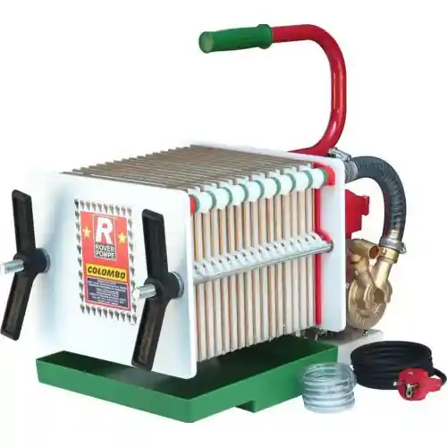 Voordeelprijs Filtro enologico a strati filtranti Rover Colombo 18 elettropompa bisenso 0.5 HP per filtrare vino birra liquidi e bevande alimentari