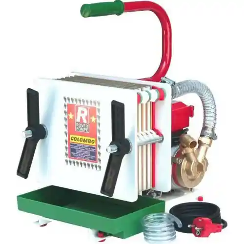 Filtro enologico a strati filtranti Rover Colombo 6 elettropompa bisenso 0.5 HP per filtrare vino birra liquidi e bevande alimentari Seizoensaanbieding