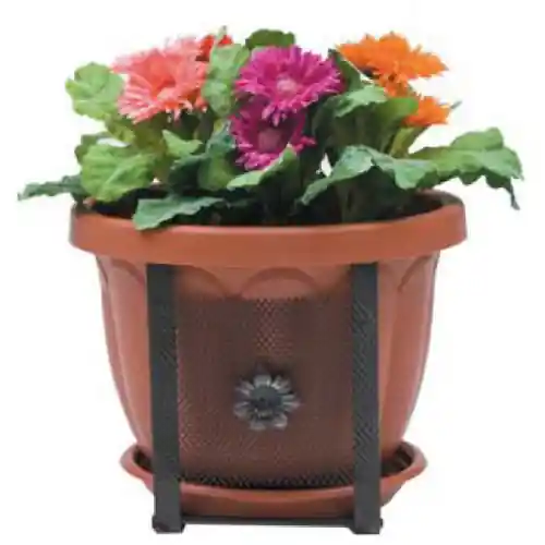 Koop Vandaag fioriera Balconi fioriti vaso tondo Ø 25 cm in ferro battuto da balcone