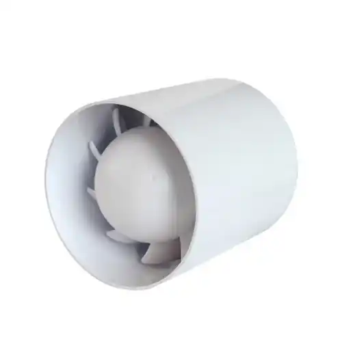First corporation aspiratore elicoidale cilindrico per condotti Ø 100 mm colore bianco ventilazione ricambio d‘aria per bagno lavanderia Nieuw