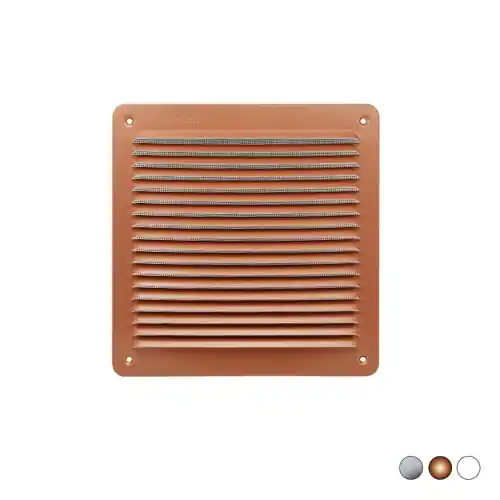 Betaalbaar First Griglia da sovrapporre in metallo con rete L228X H228 mm interasse tra i fori 195x195 mm colore alluminio ramato per ambienti interni esterni e salini