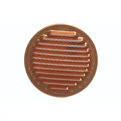 Must-Have First griglia di aerazione tonda da incasso in metallo rame per fori Ø 115 mm con rete per interni ed esterni