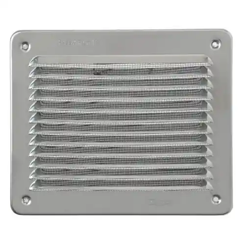 First Griglia di ventilazione rettangolare in metallo da sovrapporre con rete 193X165 mm inox Flitsaanbieding