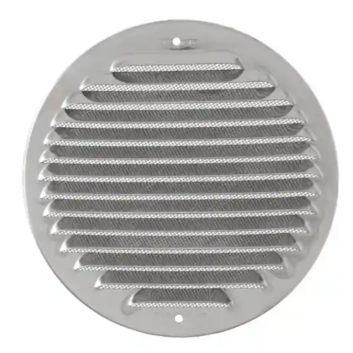 First Griglia di ventilazione tonda da sovrapporre in metallo con rete Ø 230 mm colore inox per interno ed esterno Must-Have