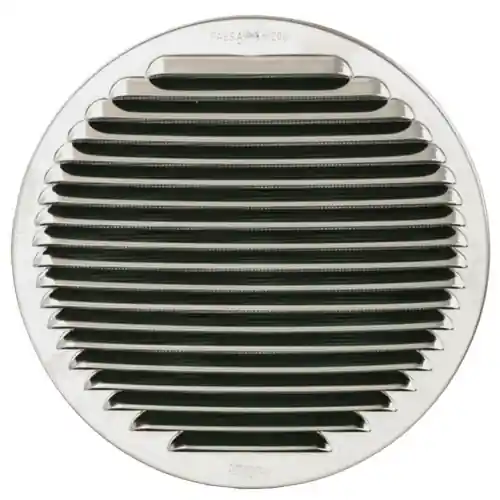 First Griglia di ventilazione tonda in metallo con molle e rete Ø foro160-200 mm colore inox per ambienti interni ed esterni Koopje