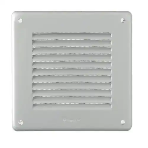 First Griglia in metallo da sovrapporre con rete 140x140mm color alluminio argento Gratis Retour