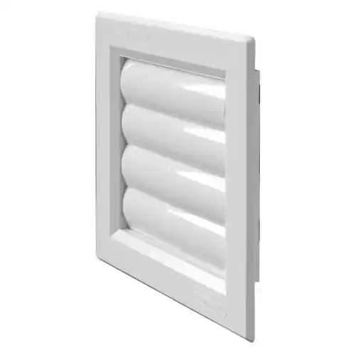Express Levering First Griglia modulare da incasso senza rete con alette a gravità L 140 X H 140 mm e foro 108 x 108 mm in ABS di colore bianco per ambienti esterni