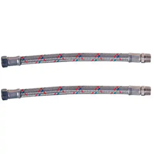 Weekendaanbieding flessibile antivibrante acqua 50 cm attacco M-F 1" in acciaio zincato