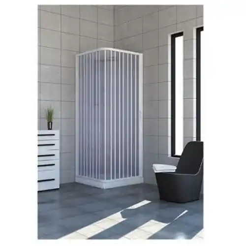 Laatste Kans Fluxy box cabina doccia Lena ad una porta in pvc bianco chiusura 90° cm 90 x 90 h 185/175 riducibile
