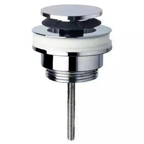 Seizoensaanbieding Fluxy piletta a scatto click clack 1"1/4 con tappo tondo cromato per sanitari in ceramica e vetro per lavandino bagno