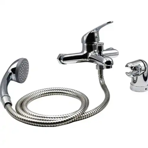 Fluxy Urano miscelatore monocomando per vasca cromato con doccetta e raccordi cartuccia Ø 40 mm rubinetto per vasca da bagno Snelle Levering