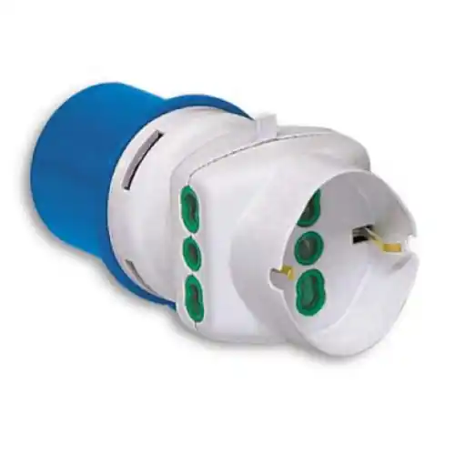 Fme 73.090 adattatore multiplo 16A CEE blu a 2 prese bipasso + schuko Korting
