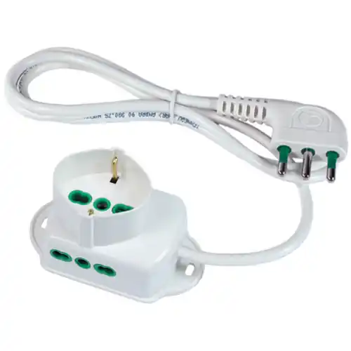 Finale Uitverkoop Fme art 42.105 multipresa ciabatta con 2 prese bipasso + T 1 presa schuko