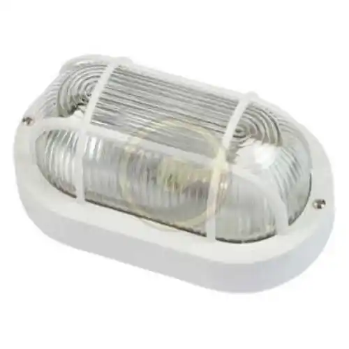 Fme art 62.702 plafoniera lampada ovale con griglia E27 bianca per lampade fino a 60W Must-Have