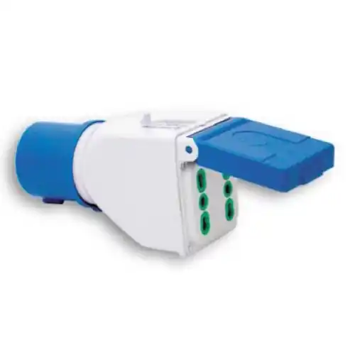 Fme art 73.101 adattatore doppio 16A CEE blu con 2 prese bipasso 220V Lage Prijs