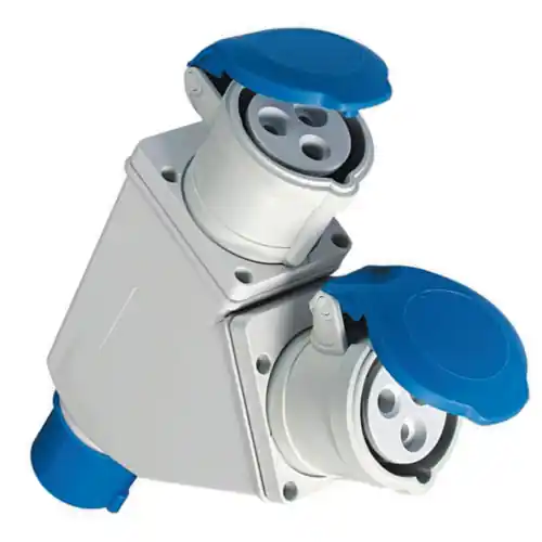 Must-Have Fme art 73.105 adattatore multiplo doppio 16A CEE blu a 2 prese 16A blu