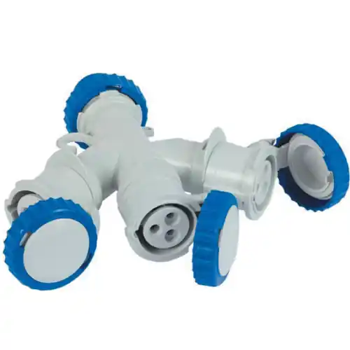 Meest Verkocht Fme art 73.120 adattatore multiplo triplo a 3 prese 2P+T 16A CEE blu 220V
