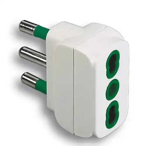 Fme art 82.110 adattatore semplice 2 prese + T 16A a bipasso norme CEI Koop Online