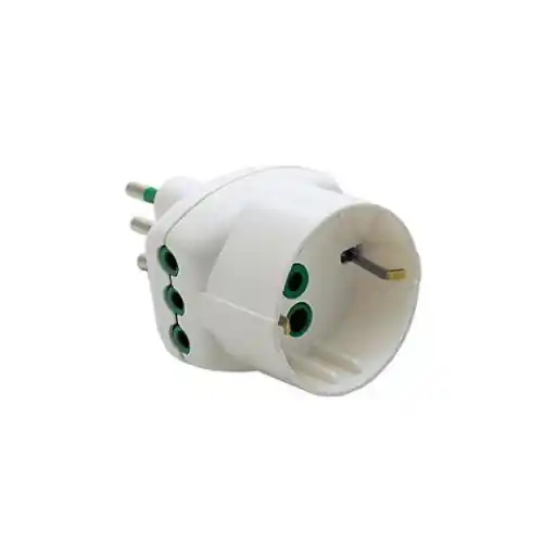 Fme art 82.210 adattatore triplo 2 prese 10A + T schuko 16A norme CEI Beperkte Voorraad