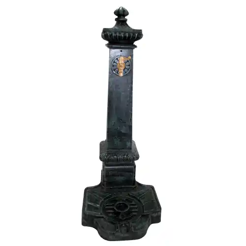 Hete Deal fontana a pavimento in alluminio cm 46x38x99h senza rubinetto giardino esterno