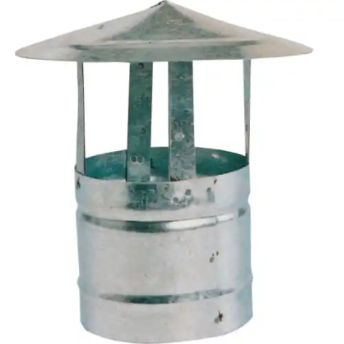 fumaiolo cappello fisso cinese Ø 13 cm in acciaio zincato camino comignolo Finale Uitverkoop