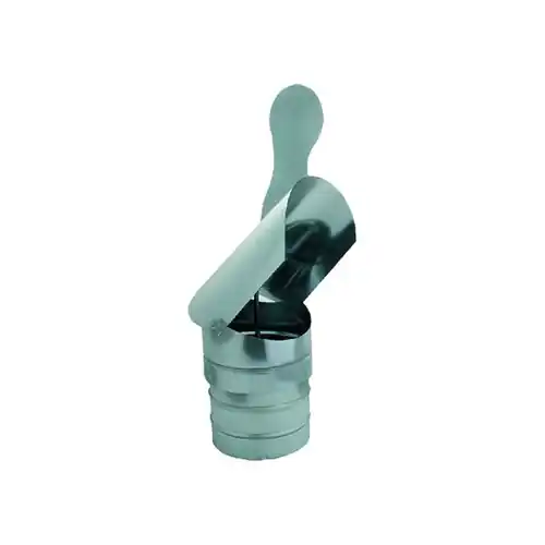 Fumaiolo comignolo girevole in lamiera zincata attacco maschio con cuscinetto a bagno d‘olio (Zincato - Ø 30 cm) Meest Verkocht
