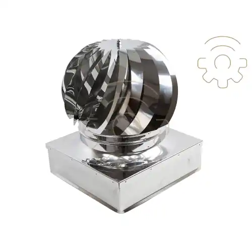 fumaiolo girevole acciaio inox attacco quadro 42x42 cm comignolo camino Direct Verzonden