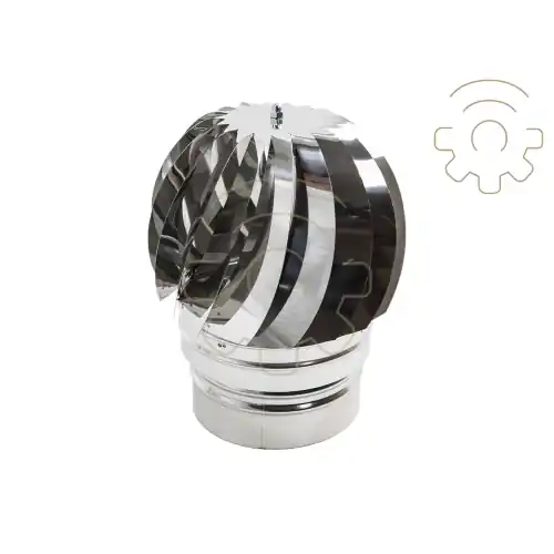 fumaiolo girevole acciaio inox attacco tondo Ø 12 cm comignolo camino Seizoensaanbieding