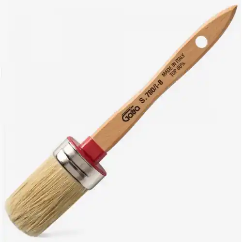 Gava 780/I pennello pennellino ovalino in pura setola bionda con manico in legno verniciato made in italy (Setola bionda - N.10) Gratis Retour