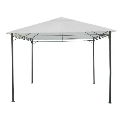 Speciale Aanbieding Gazebo Echos in metallo e ferro telo di copertura in poliestere ecrù mt 3x3 da giardino esterno
