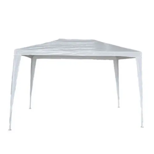 Alleen Vandaag Gazebo Macon telaio in acciaio verniciato e telo in polietilene bianco per giardino esterno (Bianco - 3x4 mt)