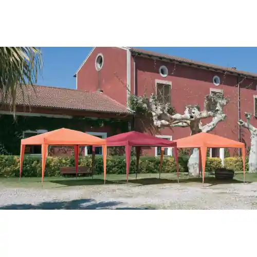 gazebo pieghevole Rapid in alluminio 3x3 mt arancione giardino esterno Superprijs
