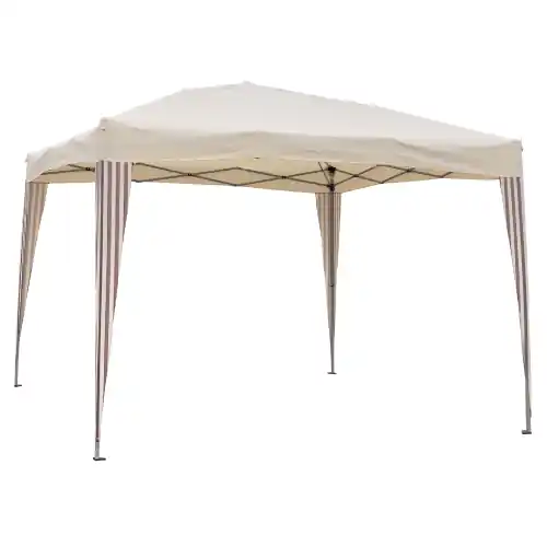 Gazebo Rapid struttura in acciaio 3x3x2,5 mt ad apertura immediata e top in poliestere beige da giardino esterno Nu Kopen