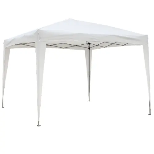 Gazebo Rapid struttura in acciaio 3x3x2,5 mt ad apertura immediata e top in poliestere bianco da giardino esterno Gecertificeerd