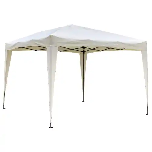Gratis Retour Gazebo Rapid struttura in acciaio 3x3x2,5 mt ad apertura immediata e top in poliestere ecrù da giardino esterno