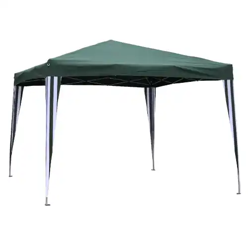 Gazebo Rapid struttura in acciaio 3x3x2,5 mt ad apertura immediata e top in poliestere verde da giardino esterno Beperkte Voorraad