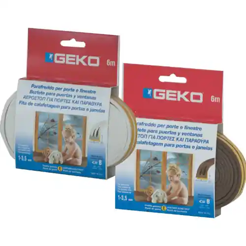 Voordeelprijs Geko 6 mt parafreddo in gomma bianco adesivo guarnizione porte finestre