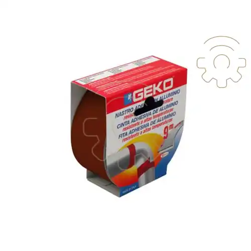 Geko nastro adesivo in alluminio marrone mm 40x9 mt resistente alte altissime temperature Favoriet