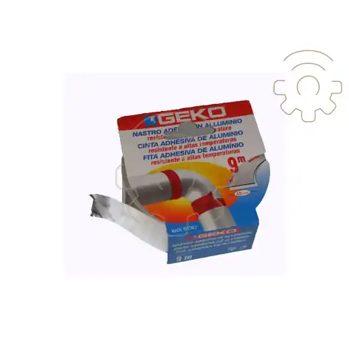 Dagaanbieding Geko nastro adesivo in alluminio mm 40x9 mt resistente alte altissime temperature