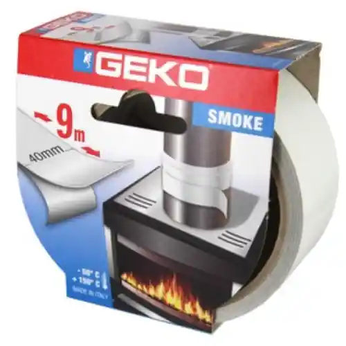 Betrouwbaar Geko nastro alluminio adesivo bianco mt 9x40 mm per alte temperature tubi stufe camini