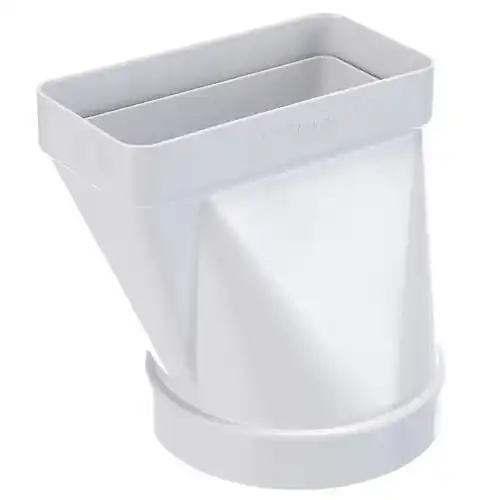 Superprijs Giunto per aerazione orizzontale pvc bianco 120 x 60 mm Ø 100 mm 10 cm