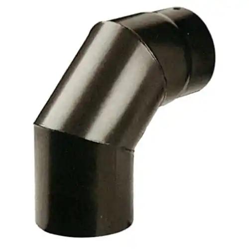 Actieprijs gomito 90° Ø 160 mm 16 cm acciaio porcellanato nero per stufa a legna